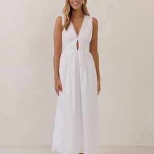 Park & Fifth The Everett Dress Lightweight White Sz M #27